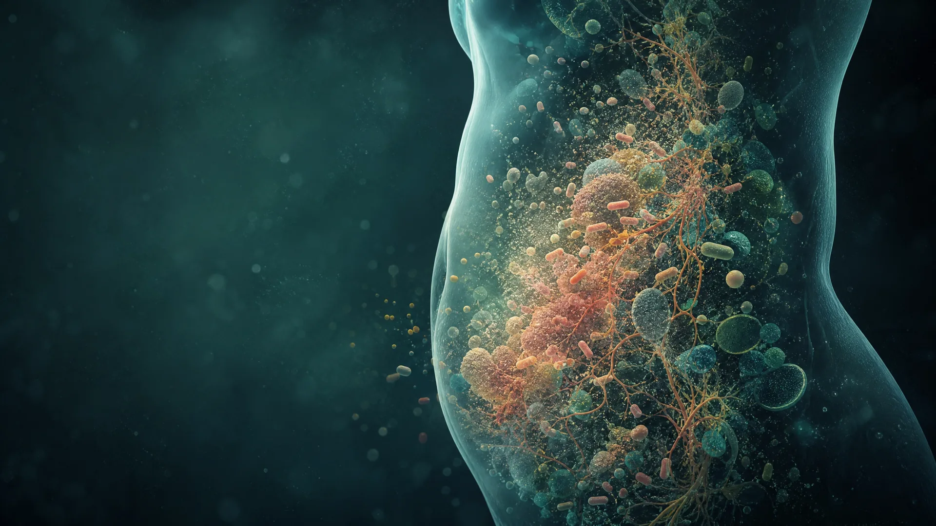 Interpretación artística del ecosistema intestinal